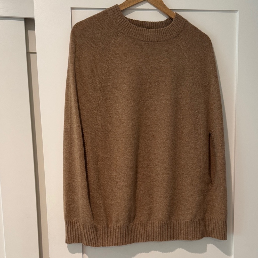 Neiman Marcus Tan Cape Sweater